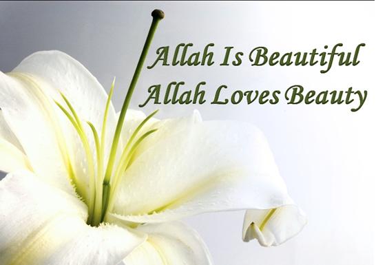 Allah Is Beautiful, Allah Loves Beauty